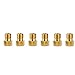 IDOLOVA 10 Pcs Inflator Pump Nozzle Kit Presta Schrader Valve Tube Bicycle Valve Adaptors for Road && Fixie Bike Tire Pump, gold