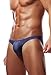 Newsywell Men's Soft Panties Bikini Briefs Ice Silk Low Rise Underwear Purple Blue Large