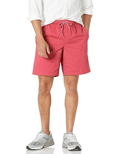 Image of Amazon Essentials Men's 8 inch Inseam Relaxed-Fit Cotton Drawstring Pull-On Walk Shorts, Summer-Weight