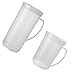 HEMOTON 2 Pièces en Plastique Pichet Gradué avec Échelle De Mesure Tasse Pot à Lait Café Tasse À Mesurer La Maison Vaisselle Adapté pour Micro- Ondes Chauffage