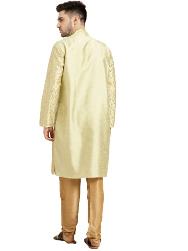 Sojanya (Since 1958 Men'S Silk Blend Embroidered Only Kurta2
