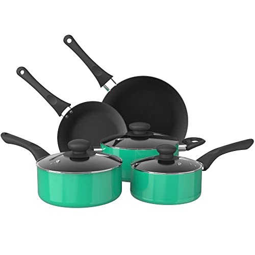 Aluminum Alloy Non-Stick Cookware Set, Pots and Pans - 8-Piece Set (Green) Aluminum Alloy Non-Stick Cookware Set, Pots and Pans - 8-Piece Set (Green)