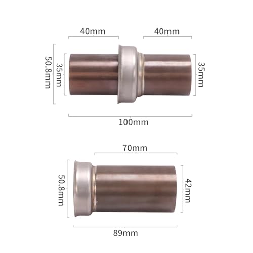 Silencieux d'échappement de 51 mm avec chicane et catalyseur intégrés