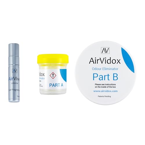 Airvidox Car Odour Eliminator | 5ml New Car Fragrance - Removes Cigarette Smoke, Spilt Milk, Food, Pet & Dog Odour, Musty Smells & More