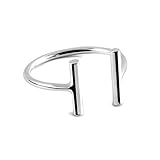  Anillo Sticks Plata de Ley 925. Anillo Ajustable.Anillo Barras paralelas Estuche Incluido