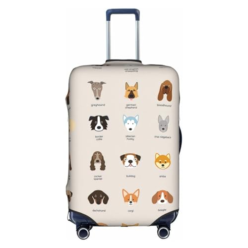Housse de valise chien blanc S lavable contre les salissures de soute