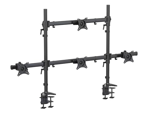 Soporte para 4 monitores convertible que elimina el dolor de cuello con altura e inclinaci&oacute;n ajustable 1