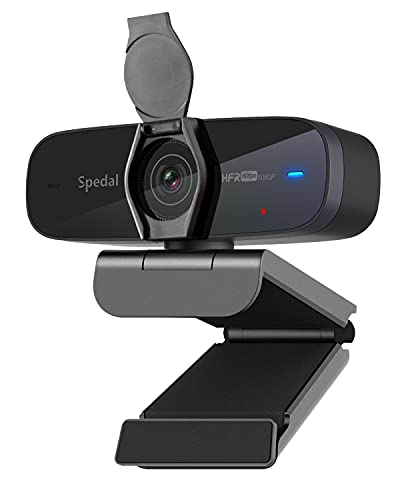 Spedal Webcam 1080p 60fps with Microphone, Privacy Cover and Software, Autofocus Computer Web Camera for Zoom Gaming Conferencing Skype Teams, USB Streaming Camera Compatible with Windows and Mac