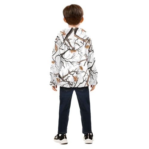 Tree and Leaf Toddler Jackets for Boys Winter Outerwear Kids 3T-10T4