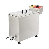 3KW Elektrische Friteuse 25L aus Edelstahl, Gewerblich für Käse‑Hot‑Dog‑Stöcke & Streetfood