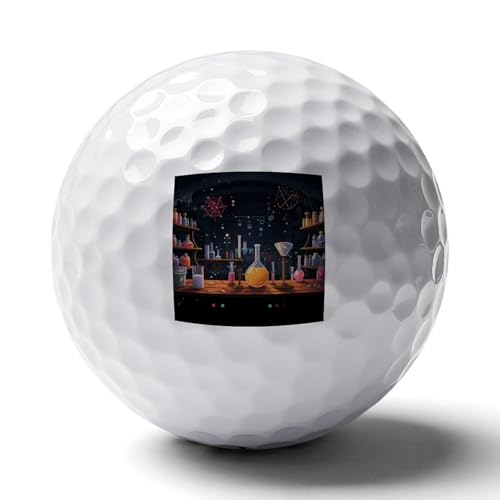 WSOIHFEC Science Party Golf Ball for Rubber,Golf Balls Maximized Distance,Personalized