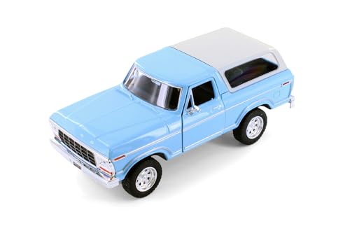 Modelo Diecast 1978 Bronco Hard Top SUV Azul 1:24 miniatura 2