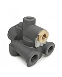 51301 Air Brake Emergency Relay Valve Compatible with Tramec Trailer Emergency Valve - 1/4' Supply & Control Ports - TEV Spring Brake Control, Anti-Lock, Corrosion Resistant