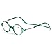 Produktbild GEMSeven Runder Rahmen Magnetische Lesebrille Mit Einstellbarem Silikon Hals Hängen Clip Auf Magnethalter Presbyopie
