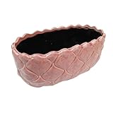  Jarrón ovalado tulipano rosa 25x12x11 decoración composición floral