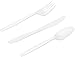 AmazonBasics Medium-Weight Plastic Cutlery Kits, White, 500-Pack