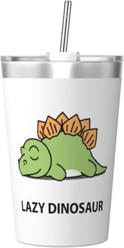 魔法瓶 かわいい 恐竜 タンブラー 350ml ステンレス製 水筒蓋とストロー付き 真空断熱漏れない 持ち運び 直飲み 子供 通勤 通学 かわいい おしゃれ プレゼント