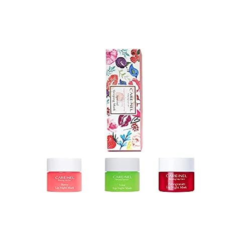 Lip Sleeping Mask 5g 3Set (Berry+Lime+Pomegranate) , Korean Beauty, Lip gloss and Moisturizers Cream Long lasting, Night Treatments Lip balm Chapped for Cracked lips Maintaining moist lips (B+L+P) Cover