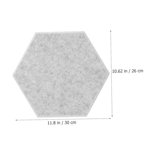 Abaodam 10 piezas paneles acústicos hexagonales material insonorizante para decoración de pared, paneles absorbentes de sonido de alta densidad para hogar, oficina, estudios y teatros, fácil instalación, gris miniatura 3