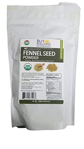 Buy Wellness Organic Fennel Seeds Powder Fresh Ground Flavorful Pure Fennel Seed Non Gmo Gluten Free Purity Bulk Pack #TOP2