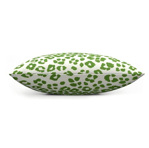 Bietyuio Green Iconic Leopard Print Pillow Cover With Zipper Toss Euro Sham Or Lumbar Cushion Case Throw Pillow Accent In Linen #TOP3