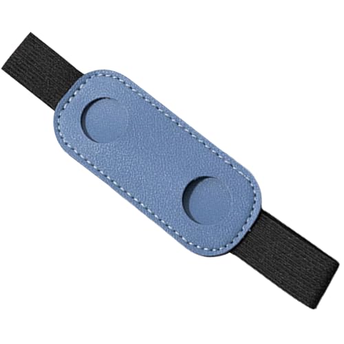 MISUVRSE Astuccio per penne con fascia elastica in pelle PU per quaderni, agende, raccoglitori e libri, fascia elastica per matite in pelle sintetica in poliuretano, Blu