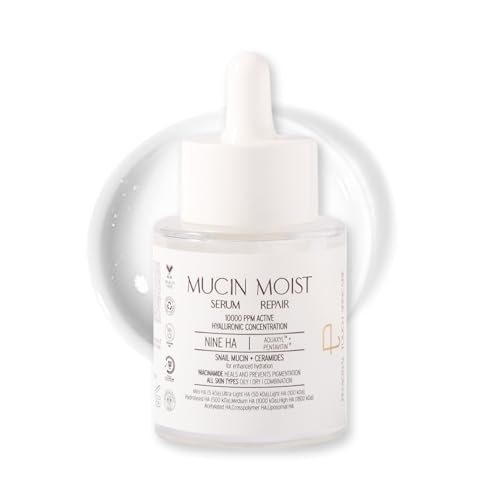 Image of Personal Touch Mucin Moist Serum Cruelty Free - World's 1st Snail Mucin With 9 Types of Hyaluronic Acid, Ceramides, Niacinamide | Korean Skincare | Dryness, Fine Lines, Skin Barrier Repair | 30ml
