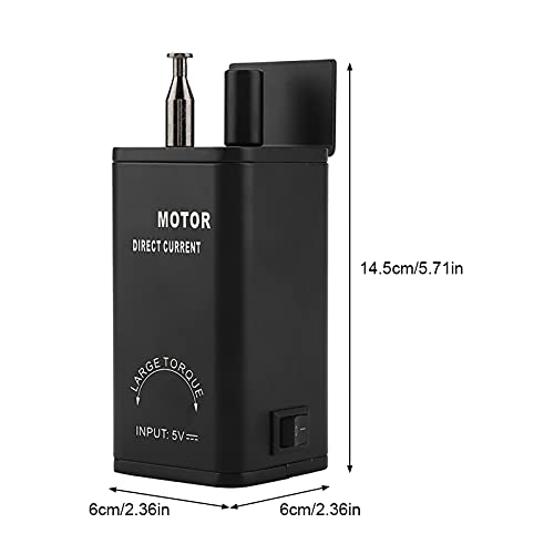 Uadme DC 5V Grillmotor Aus,Aluminium Grillmotor mit akku Verstellbarer Außengrillmotor Low Power Low Noise Mit USB Kabel Geeignets,Für Grillabende Im Freien Picknicks Camping Usw