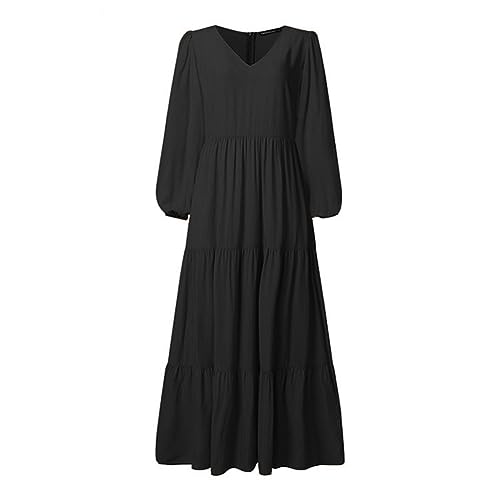 DOTBUY-SHOP Muslimisches Kleid Damen Ohne Hijab Muslim Sommerkleid Lange Robe Naher Osten Dubai Türkei Arab Islamischer Ramadan Gebetskleidung Abaya für Frauen Temperament