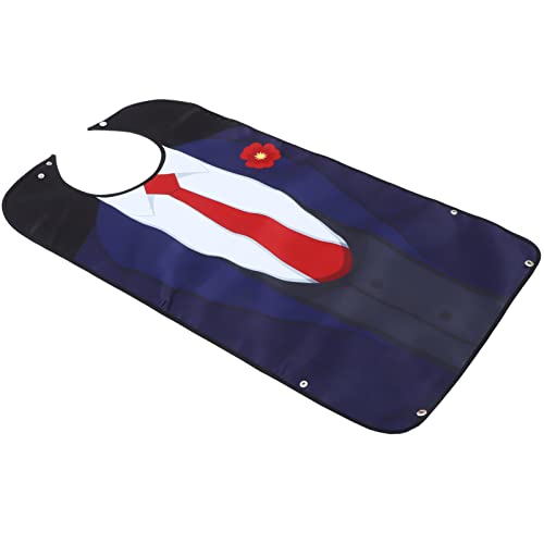 FOMIYES 大人用 よだれかけ 付き スーツ デザイン シニア 給餌 よだれかけ 食事 服 プロテクター 高齢者用 女性用 男性用 洗える 繰り返し使える