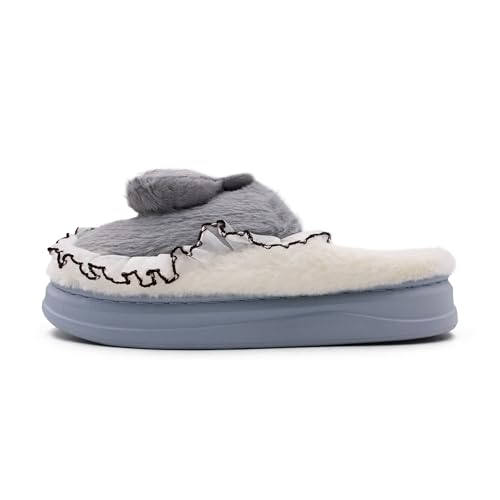 Image of VRITRAZ Women's Comfort Slip On Closed Toe Warm Winter with Cute Design print House Clog Indoor Slipper