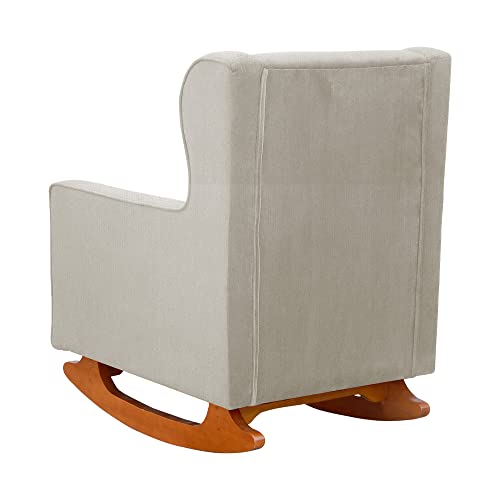 Poltrona Decorativa Sala De Estar Quarto Amamentação Mais Puff Aurora Suede - Estopar