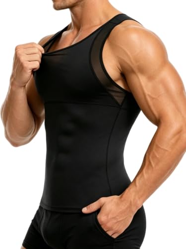 Mens Compression Shirt Tank Top Shapewear Vest for Tummy Control Undershirt - image 2