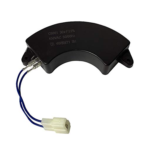 Capacitor with Plug CBB61 30uF 450V 50/60Hz Gas Diesel Half Moon for Generator