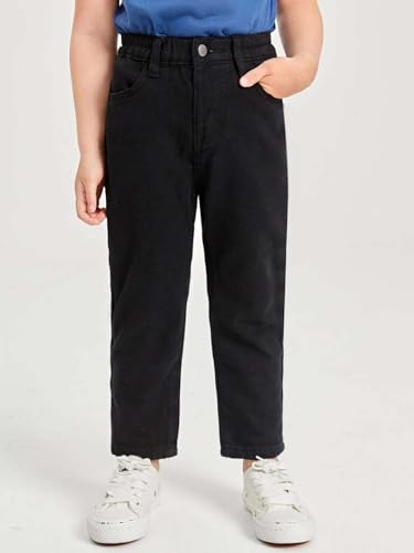 Image of KOTTY Boys Jeans - Regular to Slim Fit,Elastic Waistband,Mid Rise,Straight or Tapered Leg,Stretchable Denim