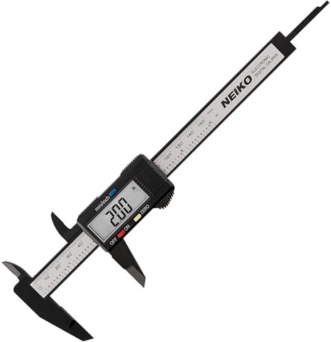NEIKO 01417A 6” Digital Caliper | Electronic Measuring Tool | Range of 0-6”or 0-150mm | Inch and Millimeters | Large LCD Display | External and Internal Measuring Jaw | Zero Setting and Auto Off by NEIKO - Used condition - US$10.77