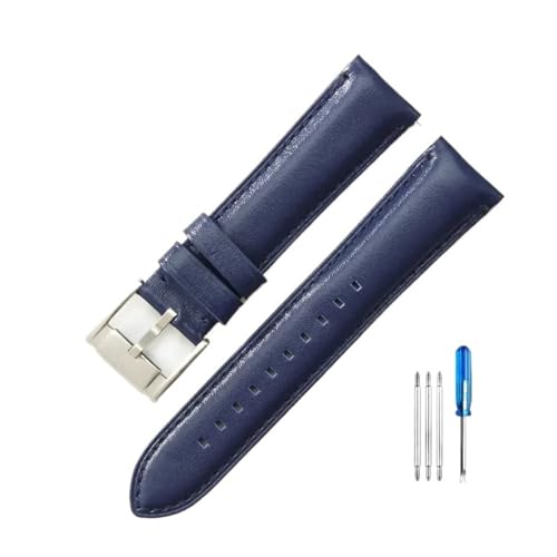 [ȓX] Fit For Fossil Fs4990 Fs4735 Me3099 Me3052 Fs4813 Q CeWFgV[YU[Lvoh 22 24 ~[g(Light Blue-Steel-K8,24mm)