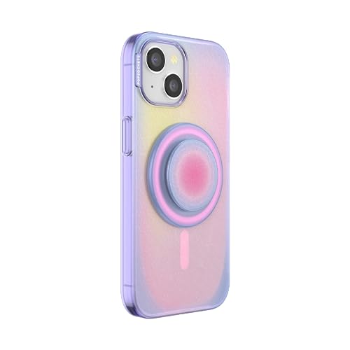 Funda para iPhone 15 PopSockets PopCase PlantCore Aura con PopGrip MagSafe 3