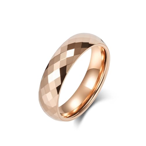 Bague de fiançailles pour homme en tungstène 2 mm or rose style vintage taille 62
