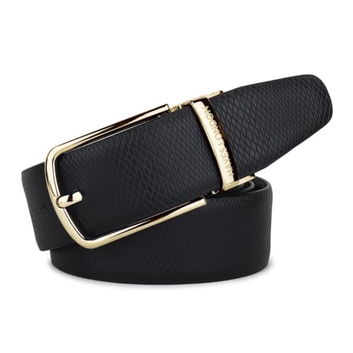 Image of HAYES LONDON Belts for Men Leather Original - Belt for Men Formal with Classic Design, Durable and Italian Reversible Men's Belts for All Occasions
