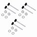 Toilet Screw Fitting, 3 Pairs Set Screws, Repairing Tools Brand New, Premium Material, Easy Install, Good Strength,Aging Resistant, Excellent Toughness with 6 Screws for 1