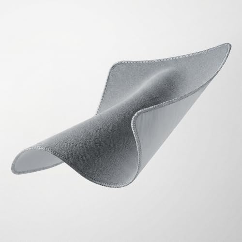 MontVoo Ultra Thin Bath Mat, Super Absorbent Bathroom Mat, Quick Drying Bath Rugs for Bathroom, Machine Washable Non-Slip Bathroom Rug Front of Bathtub, RV, Shower Room, Sink, (17x24, Grey, 