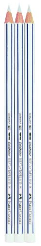 Faber-Castell 111499 Crayon pour tableau noir Lot de 3 Blanc