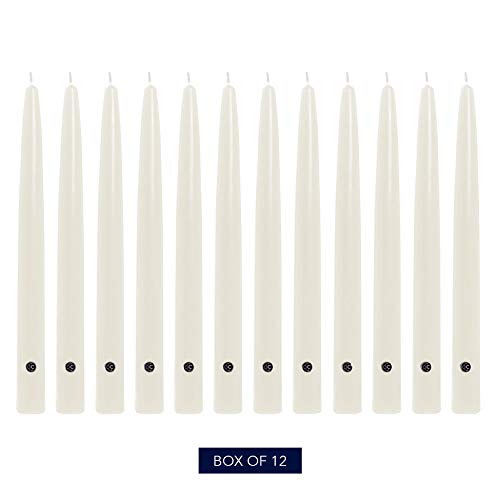 Image of Colonial Candle Handipt Taper Candle, 10 in, White 12 count