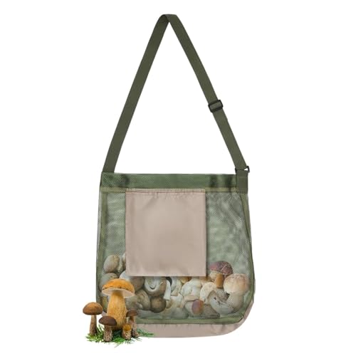 Bolsa Caza Setas, Bolsa Búsqueda Hongos, Bolsa Forraje Malla, Bolsa Recolección, Bolsa recolección Hongo， Bolsa Recolección Setas, Bolsa Caza Malla con Correa Ajustable
