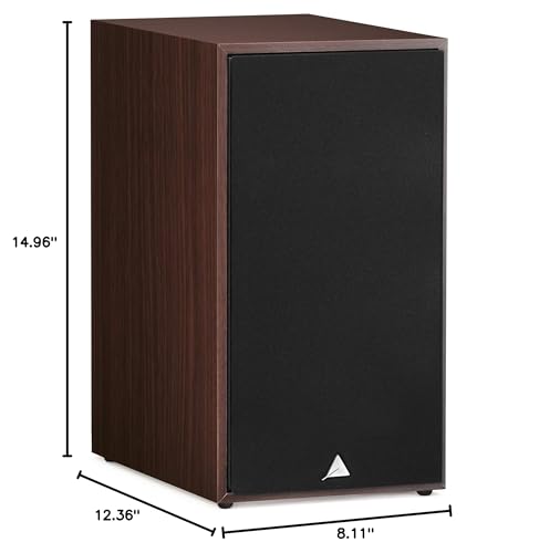 Image of triangle - BOREA BR03 Hi-Fi Bookshelf Speakers - Power handling 100W - Output 90 dB /W /m - Versatile Music and Home Cinema - 206 x 380 x 314 mm - Walnut (Pair)