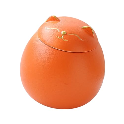 MUELODSIC Contenitore Per Tè in Ceramica Barattolo Ermetico Per Conservazione Contenitore Per Alimenti Motivo Gatto Della Fortuna Facile Da Trasportare Utilizzabile in Cucina Elemento Decora