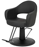Buy-Rite Cleo Salon Styling & Barber Chair - Vinyl Upholstery, Seamless Seat for Easy Cleaning, Premium Comfort, Heavy-Duty Frame, Round Base - YLG-376-STD