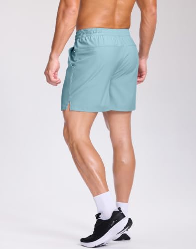Image of GGJ Men's Lightweight Athletic Shorts with 2 Zipper Pockets 7 inch /9 inch /5 inch Gym Workout Running Quick Dry Tennis Shorts for Men