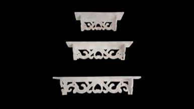 رفوف خشب حفر مشغول للديكور